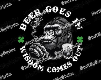 Whisky gaat in wijsheid komt uit grappige png, bourbonliefhebber png, whiskysublimatie, grappige bourbon digitale download, drinken, whisky png