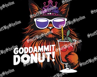 Princesa Donut Comfort Colors PNG, Carl de Dungeon Crawler SVG, Sublimación para amantes de los libros de ciencia ficción, Literario, Dungeon Crawler, Descarga digital