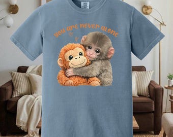 あなたは決して一人ではない 赤ちゃん猿 PNG、モチベーションを高める PNG デジタルダウンロード