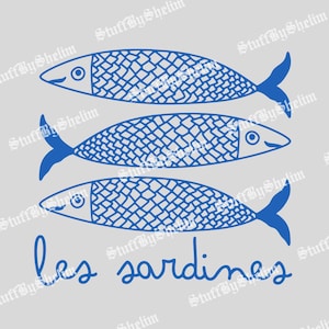 Meeresthema SVG, digitaler Download, Les Sardinen Fischer, Muscheln SVG, Sardinenfisch, Angeln PNG, Ocean Life Sublimation