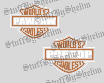 O avô mais legal do mundo digital, apelido de avô, presente de pai motociclista digital PNG, dia dos pais PNG, presente de aniversário dos netos