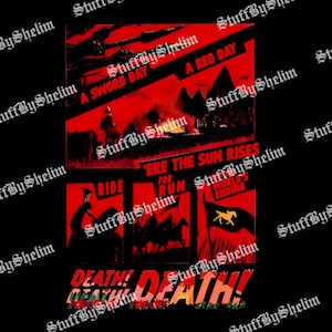 The Ride of Rohan PNG, Death Death Death Digital File, Retro Fan Art Download, Sword Day PNG, Gift for Her Digital Design
