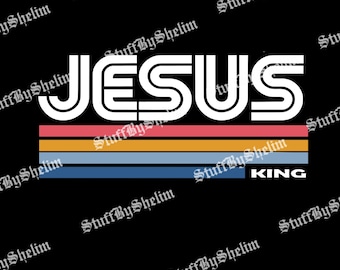 Jesus ist König Download, Jesus religiöse PNG, christliche Sublimation, Glaubensdatei PNG, Bibel-Vers, digitaler Download