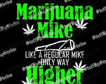 Definición de Mike SVG, descarga digital, cita divertida de Mike PNG, Mike de marihuana como un Mike normal, solo una forma de sublimación superior, Mike divertido PNG