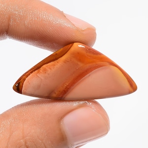 Pietra preziosa sciolta in diaspro policromo naturale di alta qualità, forma a cabochon fantasia, 34x16x4 mm, 16 ct. A-523, ideale per la creazione di gioielli.