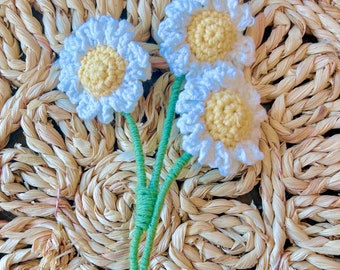 Crochet Daisy Baby Daisys crochet baby Daisy Crochet flowers Knit flowers fake daisy Fake baby Daisy