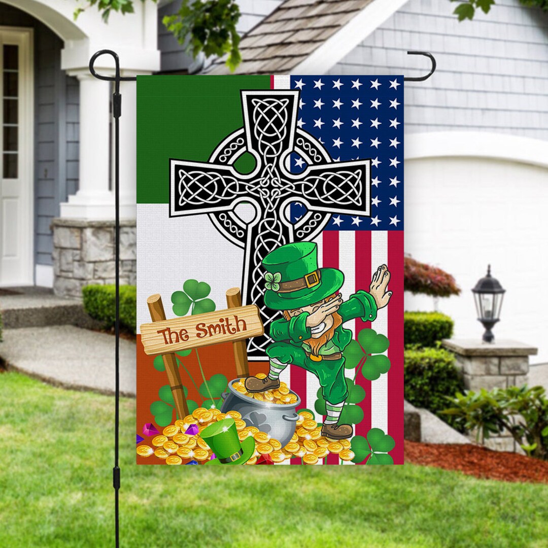 st patricks day flags with lights