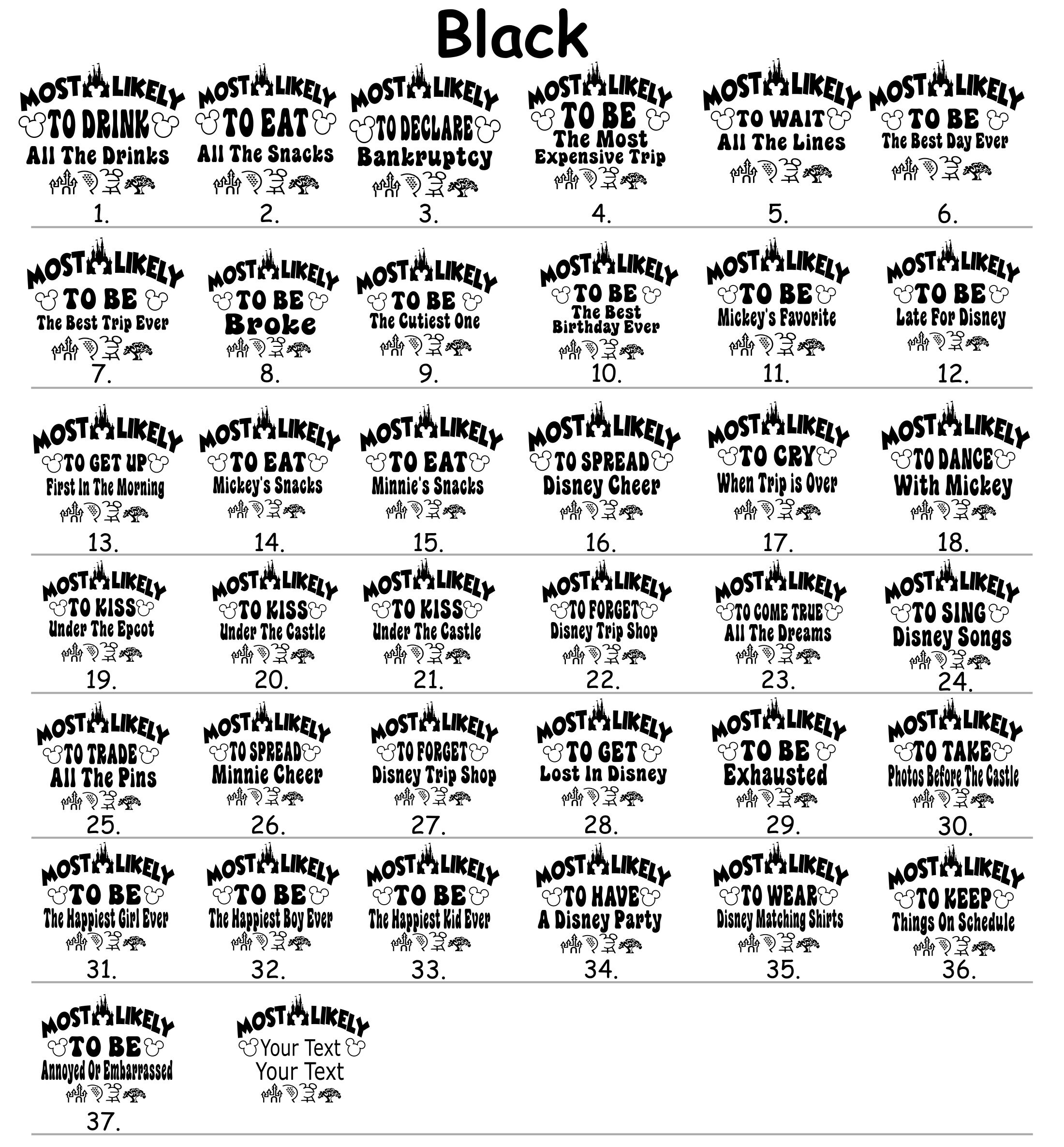 Most Likely to Party Shirts,most Likely to Shirt,disney Most Likely to