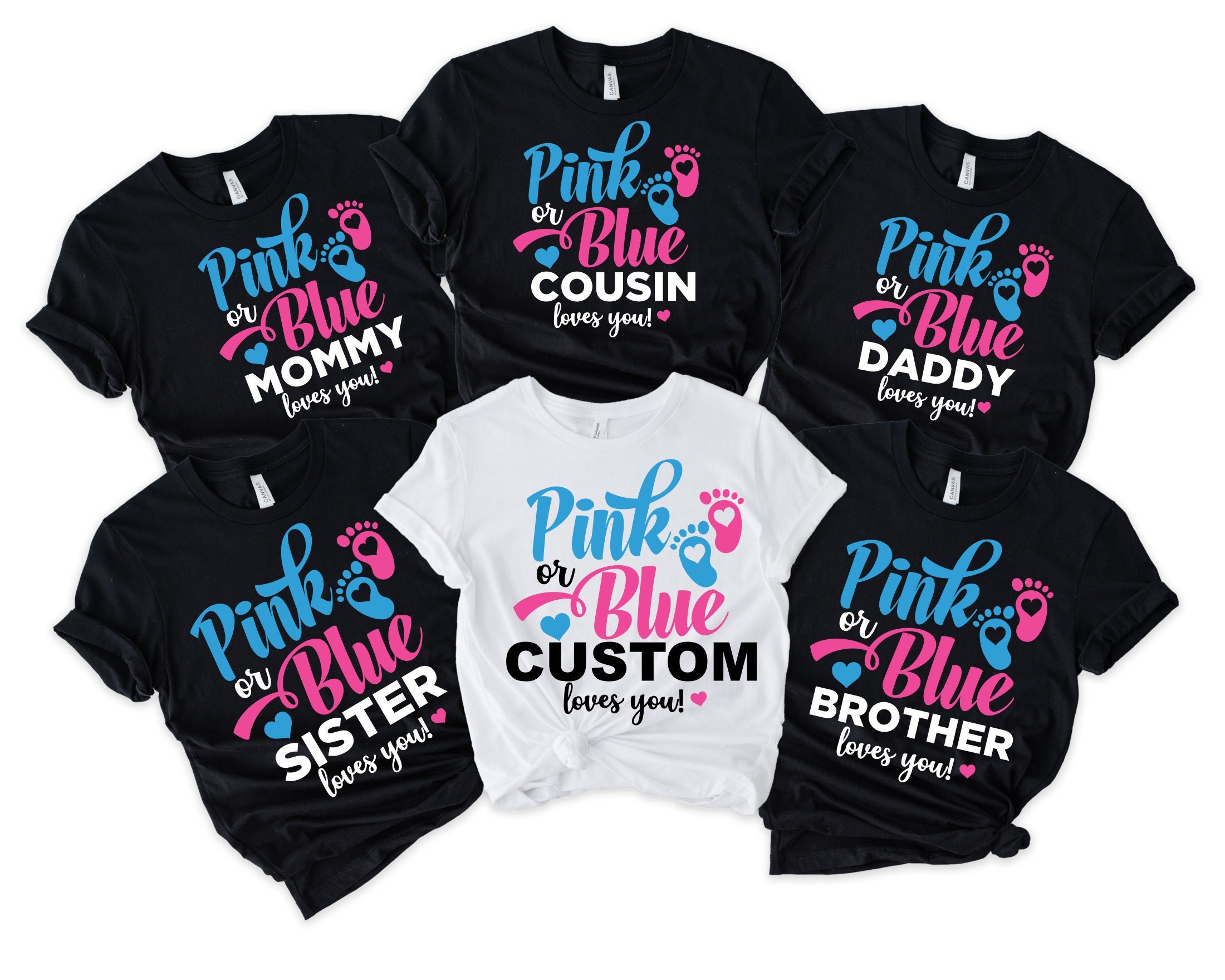 Pink or Blue What Do You Think Gender Reveal Party T-Shirt