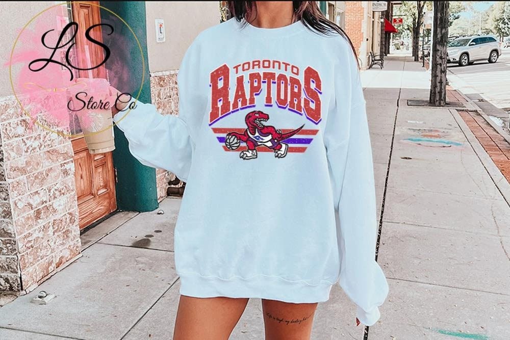 Vintage NBA 1994 Toronto Raptors Embroidered Crewneck Sweatshirt - Wom