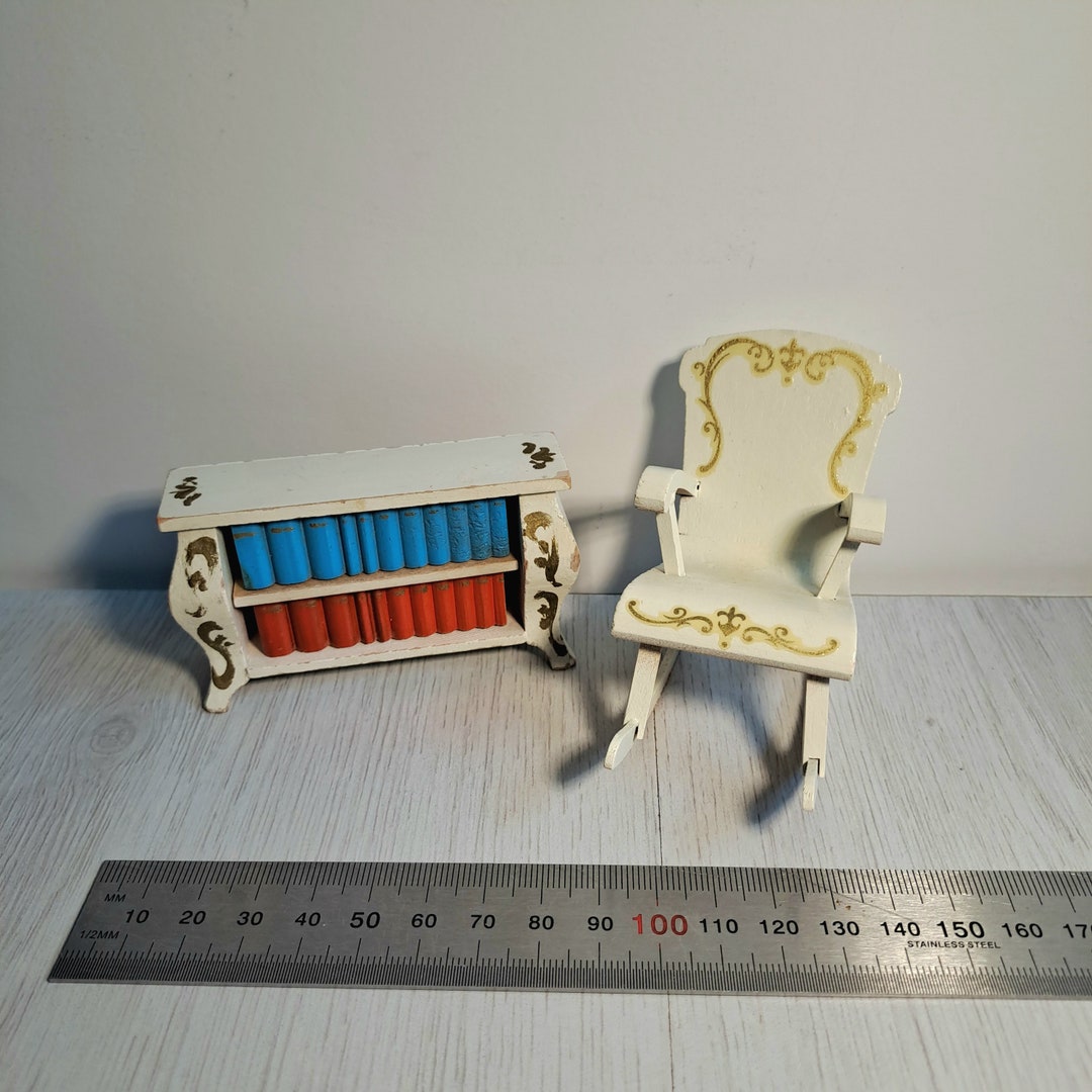 Lundby Vintage Bookcase Rocking Chair 60s - Etsy