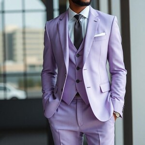 MEN SUIT - Men Lavender Suit - Men Wedding Suit - Men Wedding Gift - Three Piece Suit - Men Formal Wear - Slim Fit Suit - Suit For Men