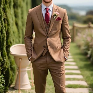 TROUWPAK VOOR HEREN - Huwelijkscadeau heren - Driedelig pak - Cadeau voor heren - Slim fit pak - Herenkostuum - Bruidegomkleding