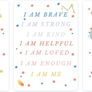 Solar system affirmation posters