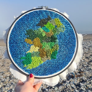 Irland Landkarte 10 inch Hand Stickmuster DIGITAL DOWNLOAD