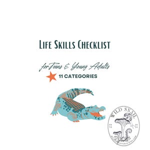 Teen Life Skills Checklist | Printable Checklist | Life Skills for Teens | Gator