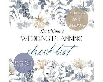 Lista di controllo per la pianificazione del matrimonio: Organizzatore di nozze stampabile (PDF)