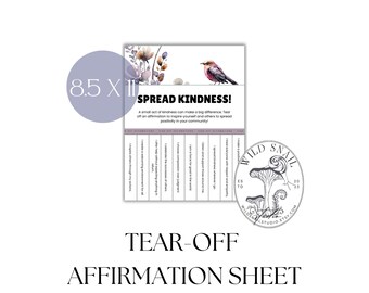 Foglio di affermazioni da staccare / Diffondi affermazioni di gentilezza