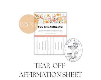 Foglio di affermazioni da staccare / Sei fantastico (download digitale)