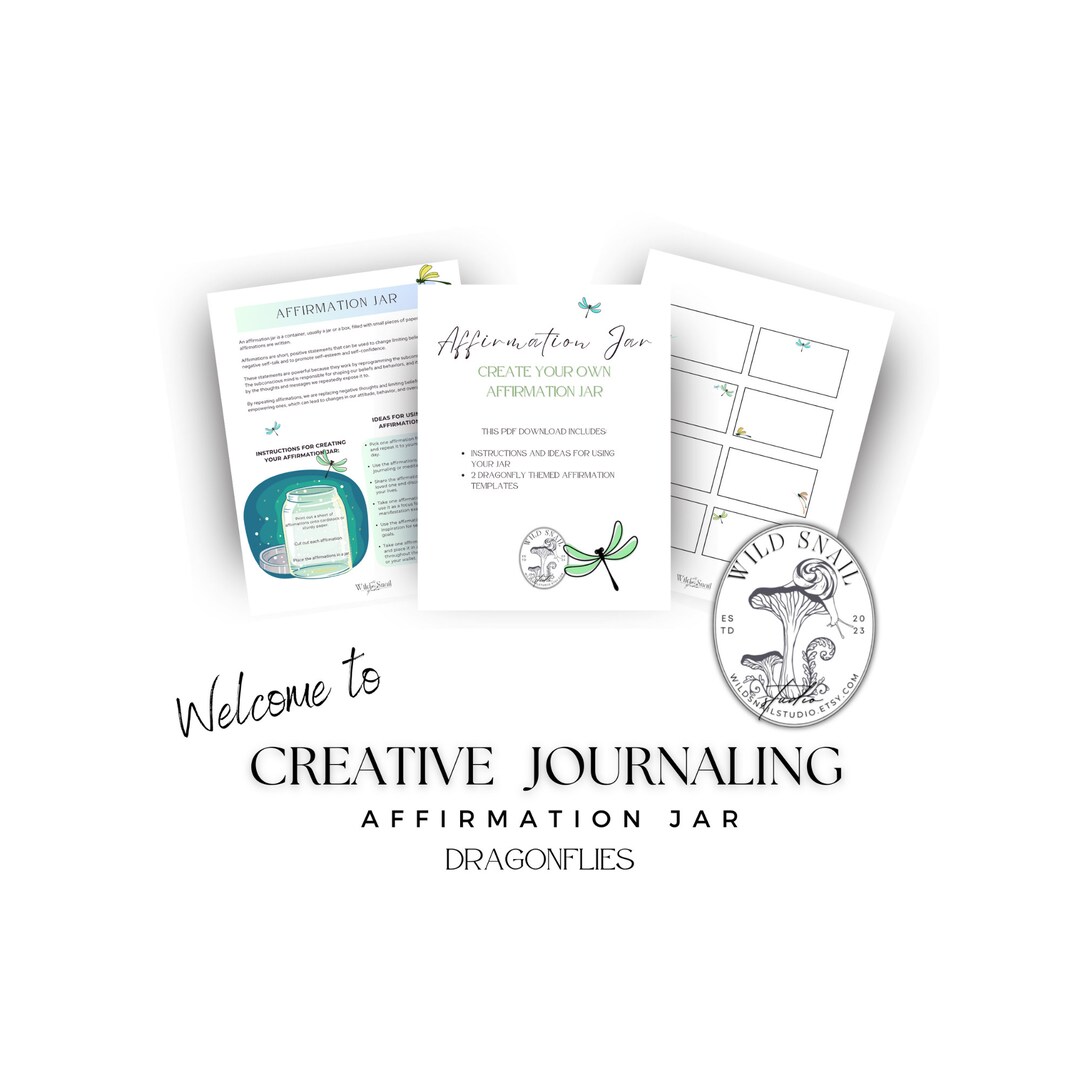 DIY Affirmation Jar | Creative Journaling | Affirmations | Dragonflies ...