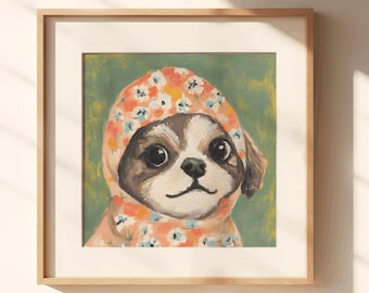 Shih Tzu Babuschka, Shih Tzu Hunde, Shih Tzu Geschenk, Shih Tzu-Welpe, Shih Tzu-Liebhaber, Shih Tzu-Mama, Shih Tzu-Hundekunst, Shih Tzu dekorativ