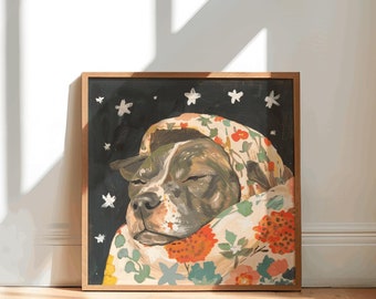 Babushka Staffordshire Bullterrier, Hunde Illustration, Hunde Illustration, Hunde Illustration, Hunde Illustration, Hunde Illustration