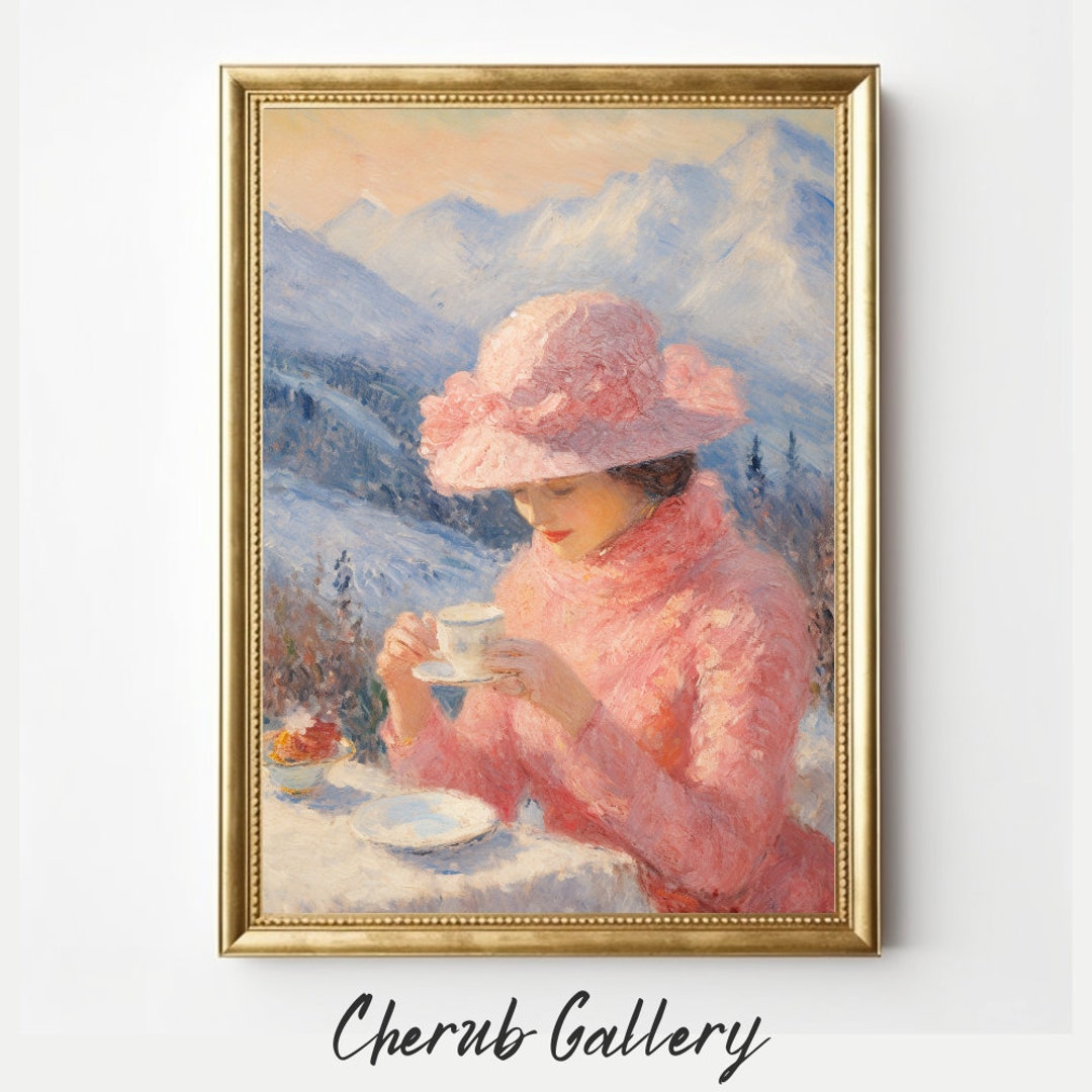 Divine Feminine Tea Art, Tea Person Gift, Tearoom, Tea Painting, Tea