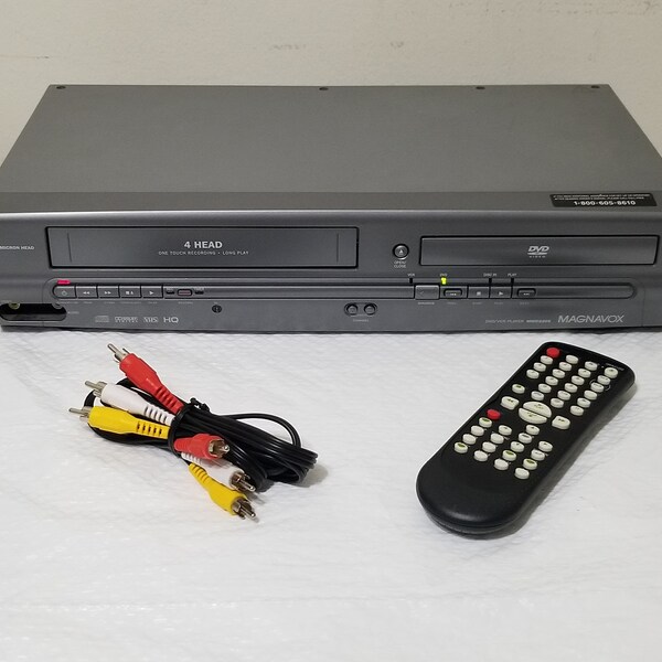 Magnavox MWD2205 VCR DVD Combo VHS Player + Remote Tested Works 1 year warranty included now you can watch old vhs tapes