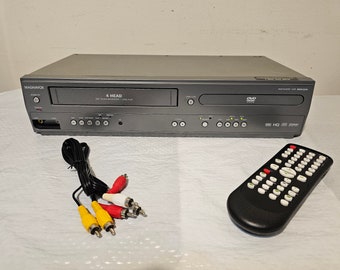 Magnavox MWD2206 VCR DVD Combo VHS Player + Remote Tested Works 1 year warranty included now you can watch old vhs tapes