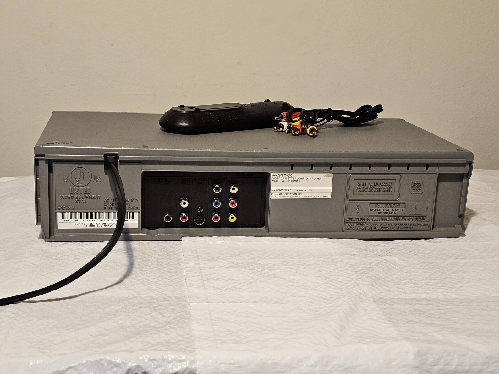 Magnavox Vcr Combo Player VHS DVD CD Video Cassette Recorder & Remote ...