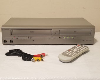 Emerson EWD2204 VCR DVD Combo VHS Player + Remote Tested Works 1 year warranty included now you can watch old vhs tapes