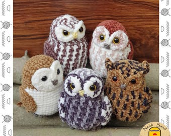 Búhos Parlamento amigurumi patrón PDF EN-FR