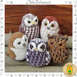 Il Parlamento dei Gufi modello PDF amigurumi EN-FR
