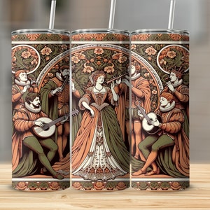 Renaissance Tumbler Design Bundle, Sublimation Design Bundle, Renaissance Tumbler Design Bundle Droit et Conique.