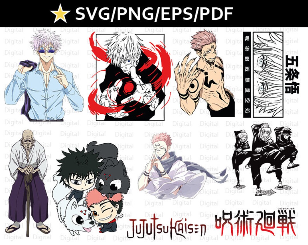 Anime SVG Bundle Manga Clipart Anime Vector Digital - Etsy UK