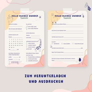TÉLÉCHARGER Cartes de conseils pour les fêtes de bébé – Motifs d’animaux mignons | Jeu de baby shower à remplir | cartes mémoire