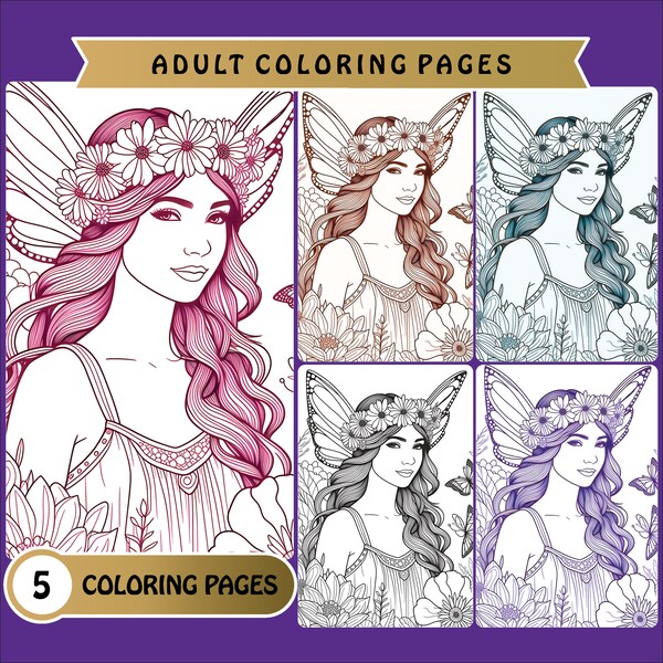 Beutiful rabecca long Hair | Top Art Gallery Store | Premium Adult Colouring Pages Instant Download Grayscale Illustration PDF.