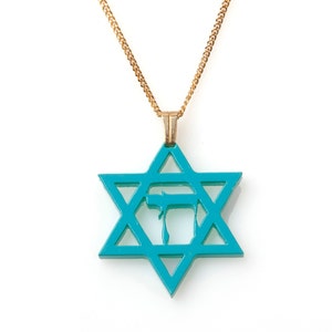 Hai Pendant Necklace with Magen David
