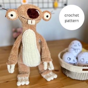 Ice Age Sid Amigurumi Pattern – English PDF Crochet Tutorial for Plush Toy