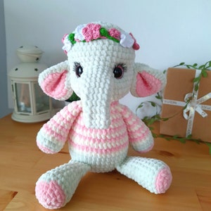 Éléphant fantaisie Nancy Amigurumi, motif au crochet - Peluche facile au format PDF, peluche pour débutants