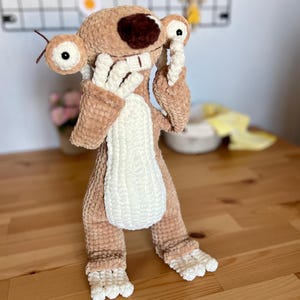 Ice Age Sid Amigurumi English Pattern , Crochet Tutorial Plushie