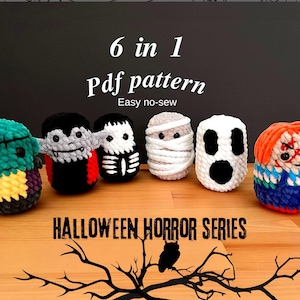 Crochet Halloween Horror Series PATTERN , Amigurumi Easy Pattern , Decor For Amigurumi Halloween Pattern