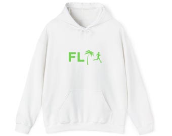 Florida Women's Hoodie, Unisex Hooded Sweatshirt, Sunshine State Pullover, Palm Trees Jumper, Beach Vibes Top, Gift for Her, Coastal Apparel