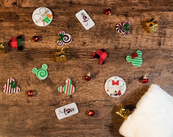 Weihnachten Mickey & Minnie Schlüsselanhänger aus Resin