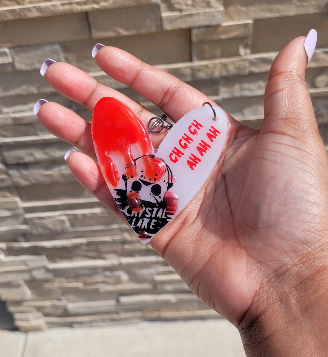 CHCHCH AHAHAH Jason Voorhees Crystal Lake Drip Keychain Etsy