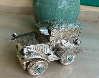 Antique German Silver Serving Car: Vintage Home Decor