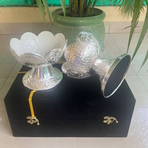 Set van 2 bloemvormkom, serveerschaal droog fruit, huwelijksgunst, housewarmingcadeau, tafeldecor, huwelijkscadeau, gratis expreslevering