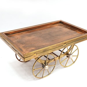 Metallic Serving Cart Trolley, Dry Fruit, Snack Serving Cart, Wheel Cart Serving Trolley, Dry Fruit Serving Platter, Free Express Delivery