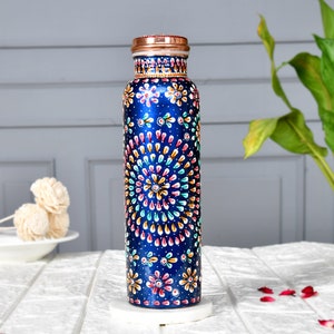 Amazon.com: HEALTHANDWEALTH Pure Copper Water Bottle with