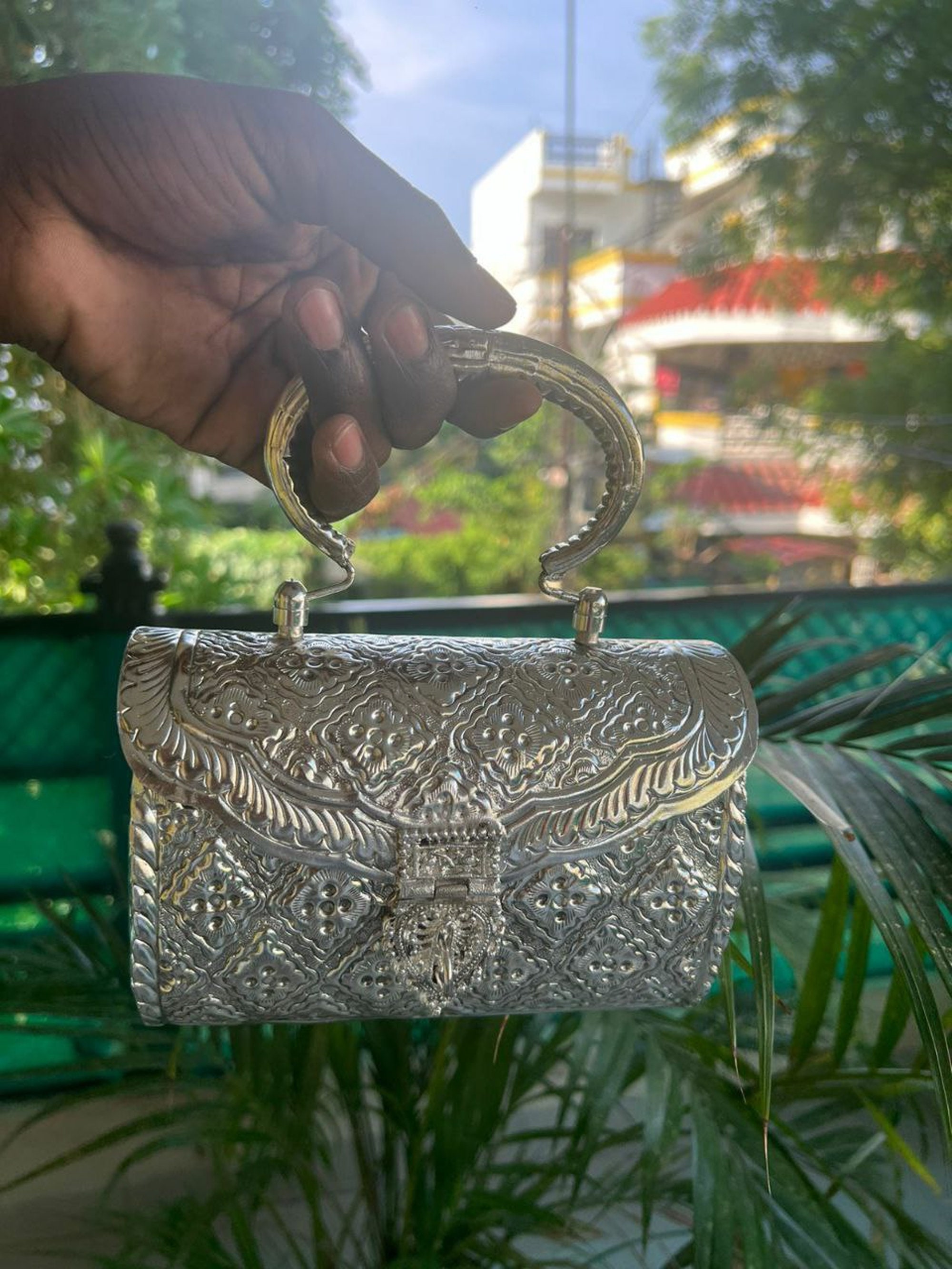 Buy 925 Sterling Silver Clutch Indian Handmade Silver Party Sling Bag  ,ethnic Handmade Vintage Style Purse, Hand Clutch Online in India - Etsy